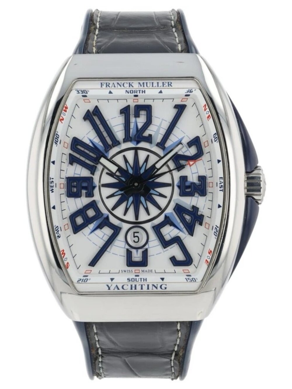 Franck Muller Yachting White Dial Stainless Steel 45mm Automatic Mens